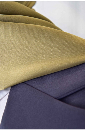 Black Shine Parlak Düz Şal 00004-07 Gold