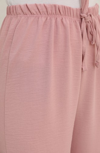 Tofisa Beli Lastikli Pantolon 10019-01 Gül Kurusu