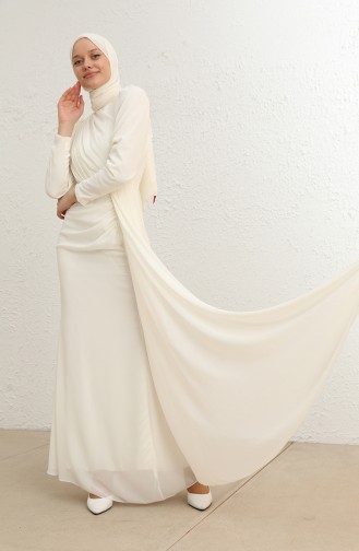 Habillé Hijab Ecru 5736-04