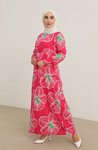 Fuchsia Hijab Dress 10341-01