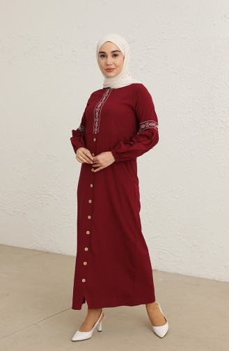 Robe Hijab Bordeaux 3599-01
