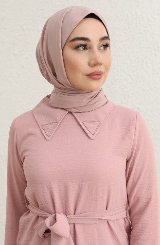Tofisa Aerobin Kumaş Tunik Pantolon İkili Takım 10519-01 Gül Kurusu