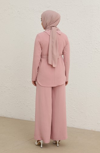 Tofisa Aerobin Kumaş Tunik Pantolon İkili Takım 10519-01 Gül Kurusu