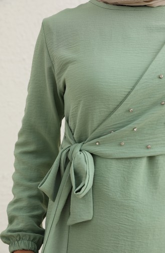 Tofisa Taşlı Tunik Pantolon İkili Takım 10526-01 Mint Yeşili