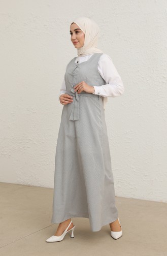 Schwarz Hijab Kleider 1808B-01