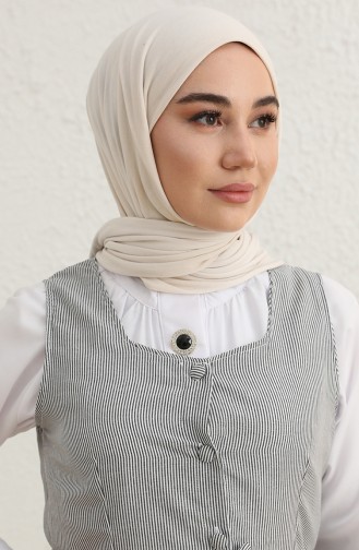 Schwarz Hijab Kleider 1808B-01