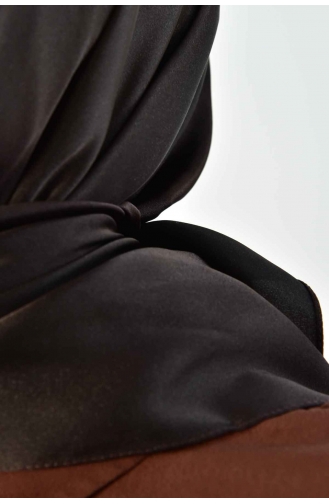 Black Shine Parlak Düz Eşarp 00007-13 Acı Kahve