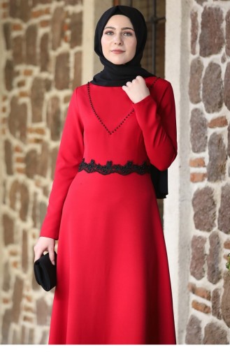 Red Hijab Dress 64