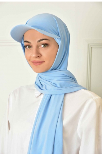 Şapkalı Sandy Şal 00008-12 Bebek Mavisi