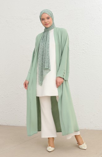 Tofisa Uzun Kimono 10158-02 Mint Yeşili