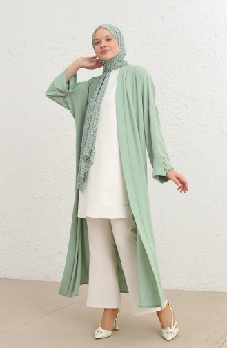 Tofisa Uzun Kimono 10158-02 Mint Yeşili