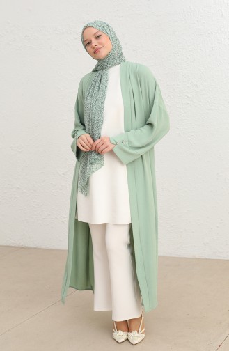 Tofisa Uzun Kimono 10158-02 Mint Yeşili