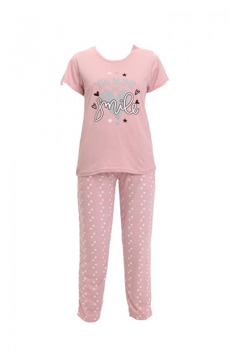 Beige-Rose Pyjama 3225.Gül Kurusu