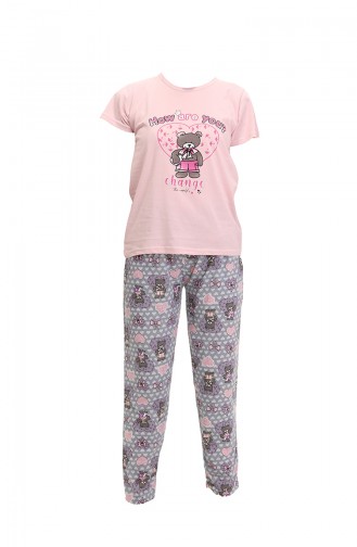 Akbeniz Kadın Pamuk Pijama Takım 20502P Pembe