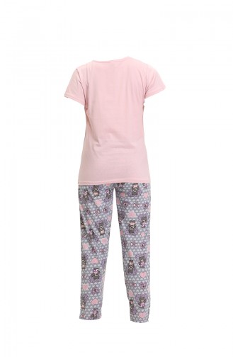 Akbeniz Kadın Pamuk Pijama Takım 20502P Pembe