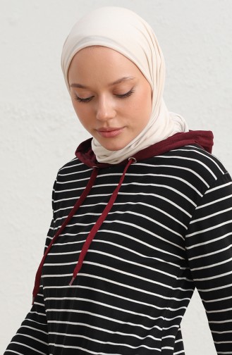 Tofisa Kapüşonlu Tunik 3793-02 Mürdüm