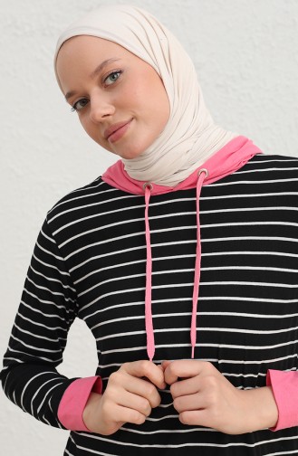 Tofisa Kapüşonlu Tunik 3793-03 Pembe