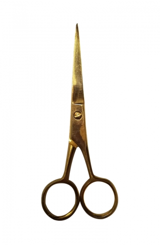 Xolo Çelik Düz Altın Kendinden Bileyli Saç Sakal Makası 2462-01 Gold