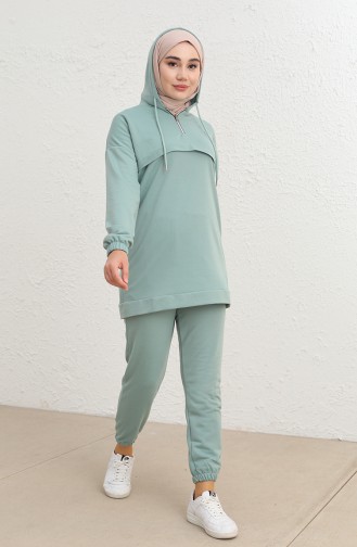 Front Half Zipper Tracksuit 1019-10 Mint 1019-10