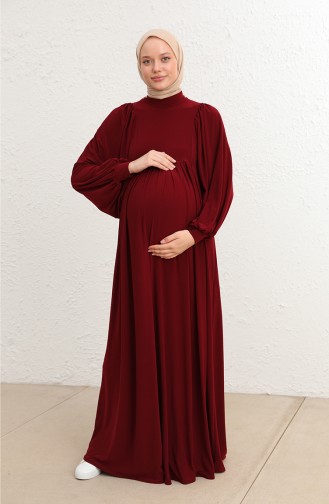 Claret Red Hijab Dress 228448-01
