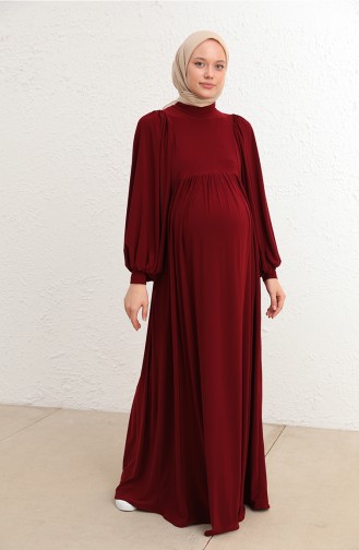 Claret Red Hijab Dress 228448-01