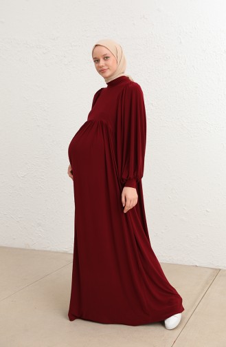 Claret Red Hijab Dress 228448-01