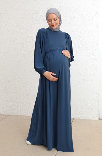 Petroleum Hijab Kleider 228448-02
