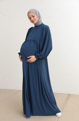 Petroleum Hijab Kleider 228448-02