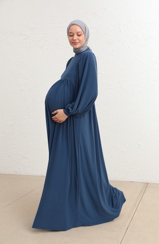 Petroleum Hijab Kleider 228448-02