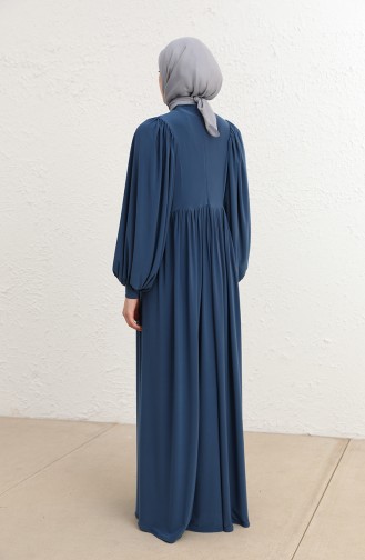 Petroleum Hijab Kleider 228448-02