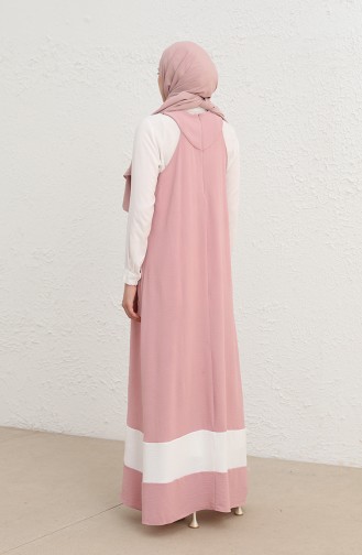 Robe Hijab Rose Pâle 10332-02