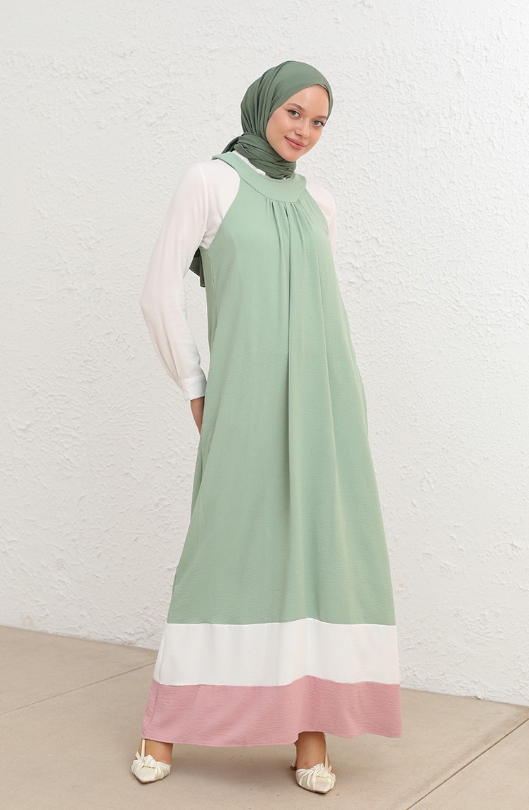 Mint Green Hijab Dress 10332-03