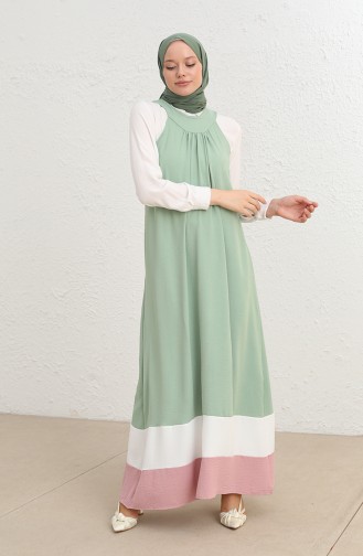 فستان أخضر فاتح 10332-03