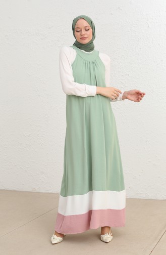 Mint Green Hijab Dress 10332-03