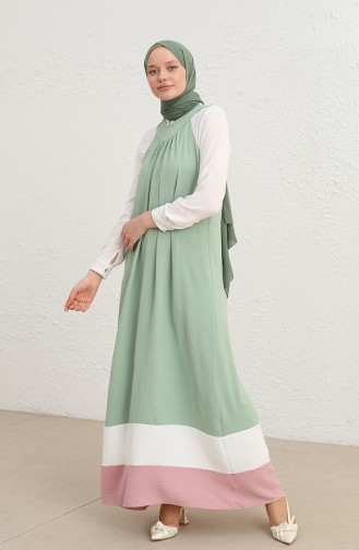 Mint Green Hijab Dress 10332-03
