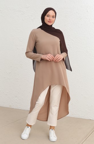 Tofisa Asymmetric Long Tunic 3652-03 Mink 3652-03