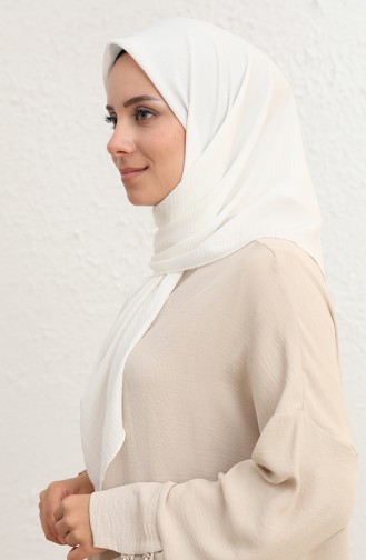Soft Krinkıl Eşarp 13197-02 Beyaz