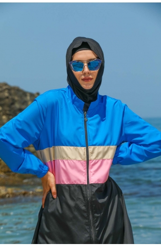 Blau Hijab Badeanzug 7572
