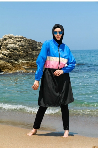Blau Hijab Badeanzug 7572