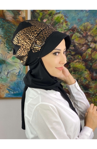 Black Ready to wear Turban 19AGS22ŞP21-01