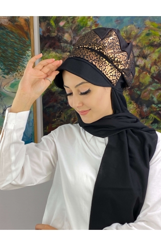 Black Ready to wear Turban 19AGS22ŞP21-01