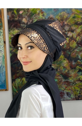 Kupferfarbe Praktischer Turban 19AGS22ŞP21-02