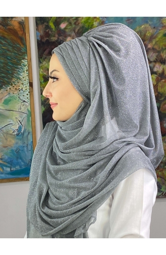 Gray Ready to Wear Turban 19AGS22ŞP22-01