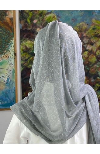 Gray Ready to Wear Turban 19AGS22ŞP22-01