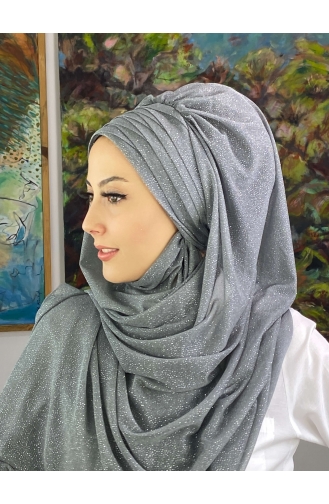 Gray Ready to Wear Turban 19AGS22ŞP22-01