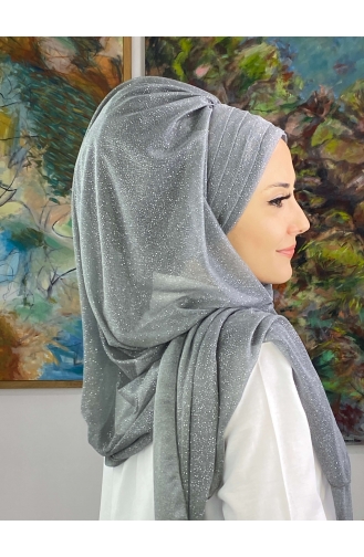 Gray Ready to Wear Turban 19AGS22ŞP22-01