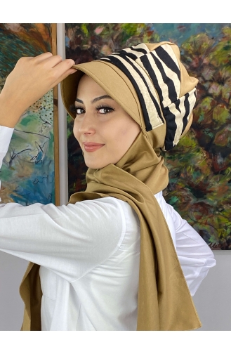 Schwarz Praktischer Turban 19AGS22ŞP16-02