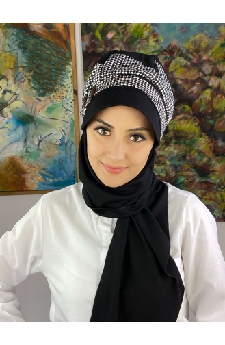 White Ready to Wear Turban 19AGS22ŞP03-01