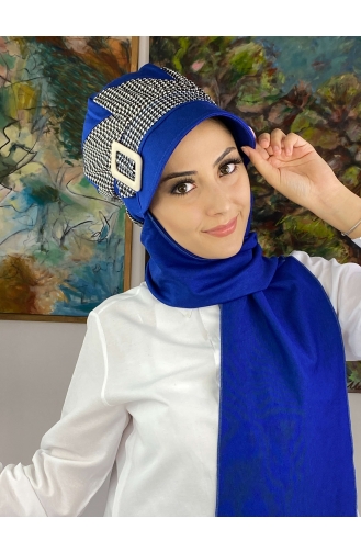 White Ready to Wear Turban 19AGS22ŞP03-02