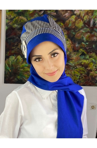 White Ready to Wear Turban 19AGS22ŞP03-02